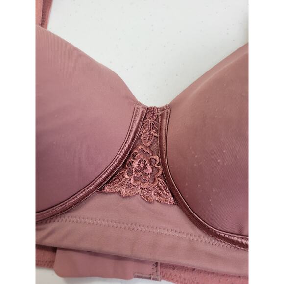 Vanity Fair Beauty Back Purple Full Figure Smoother Wire Free Bra Size 42C - Picture 3 of 7